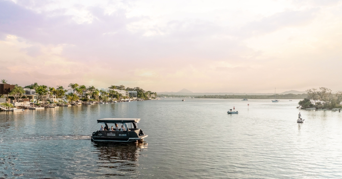 noosa river at sunset