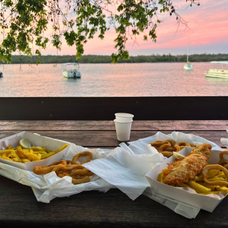 sunset fish and chips noosa