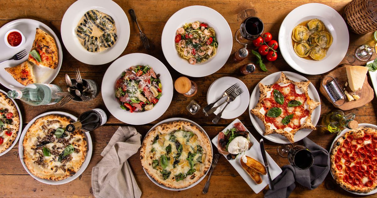 italian food spread on table