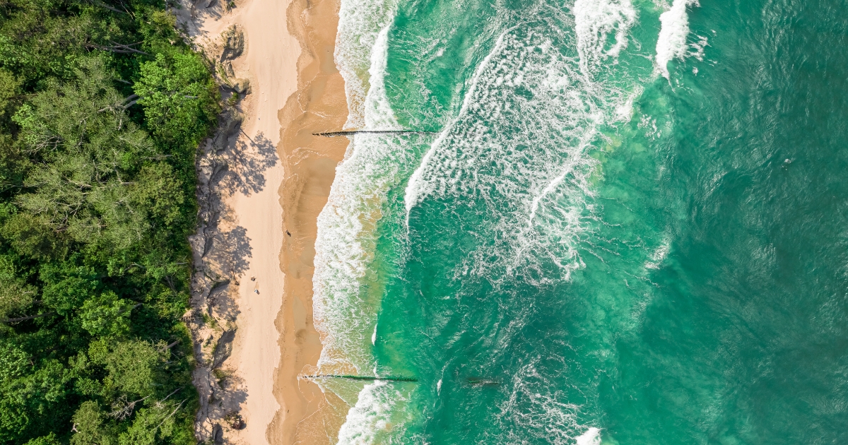 noosa heads beach aerial photo